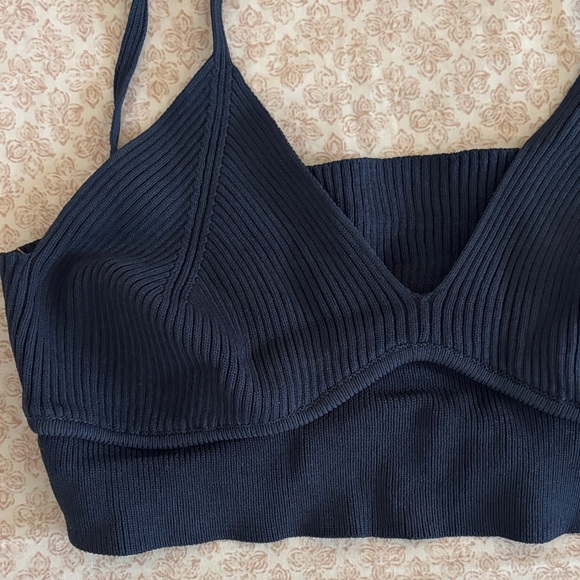 Zara Midnight Ribbed Bralette - Picture 2 of 4